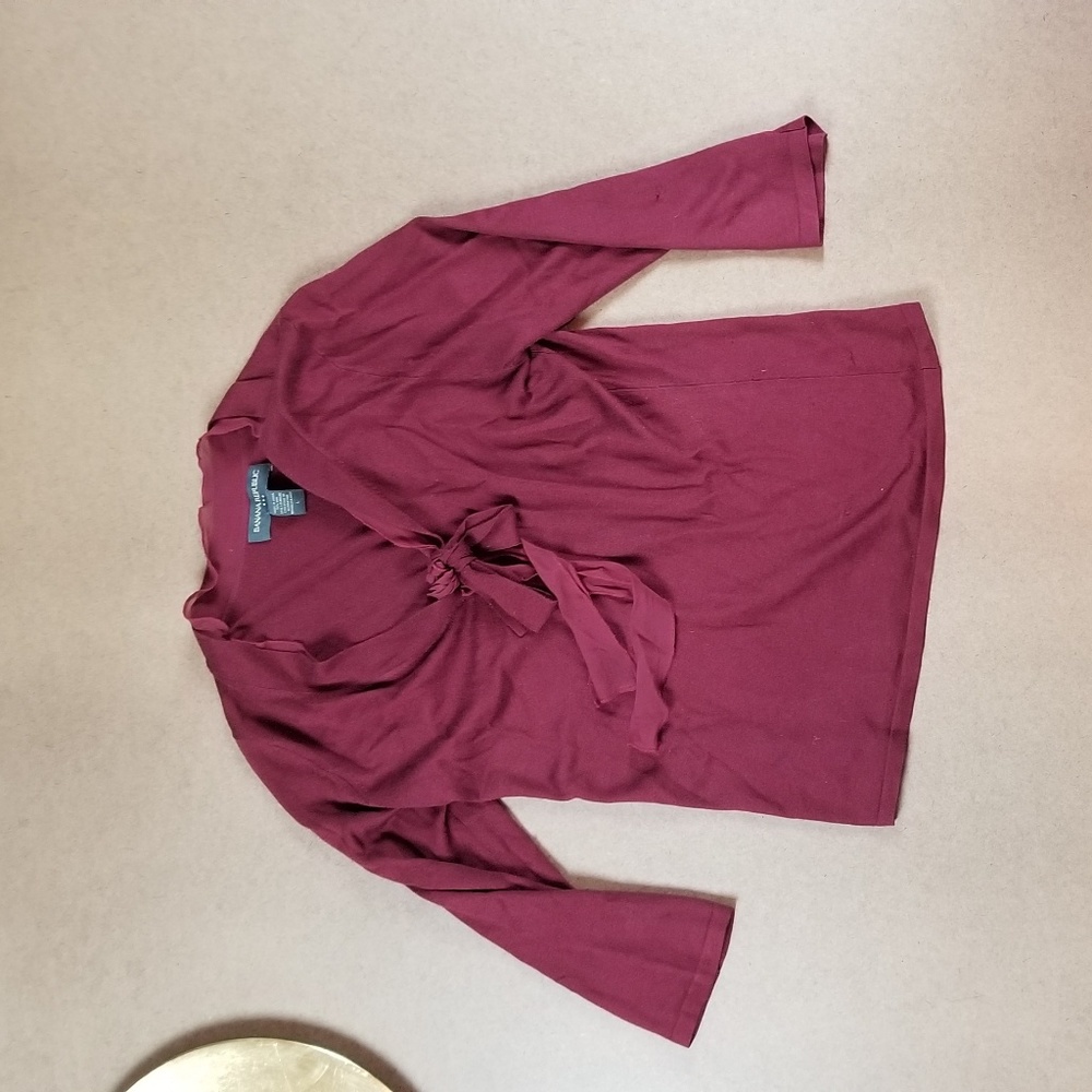 Banana Republic Bow Front Blouse size Large L